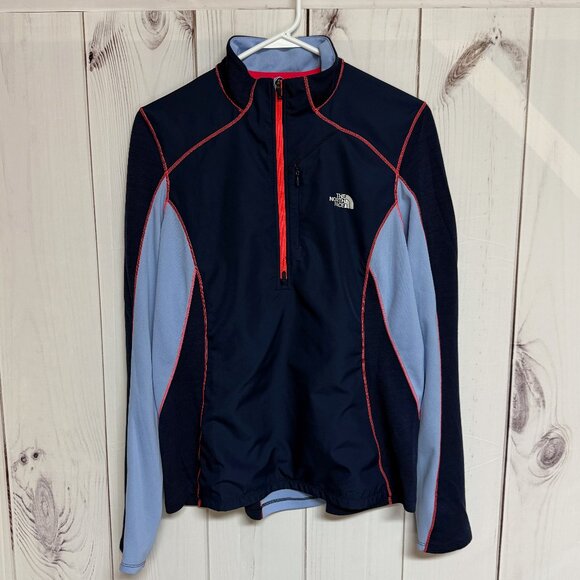 The North Face Flight Series 1/4 Zip Pullover Womens XL Navy Blue EUC - Picture 1 of 12